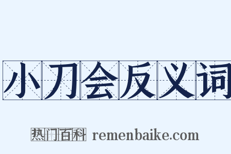 小刀会反义词是什么意思的图片